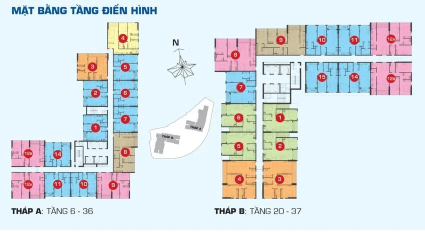 Mặt bằng tầng điển hình dự án Sunrise Cityview quận 7